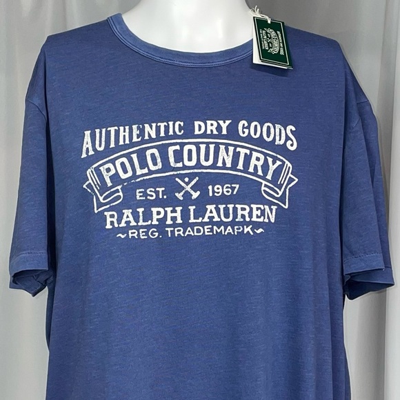 Polo Ralph Lauren Other - New XXL Polo Ralph Lauren Spellout Polo Country Authentic Dry Goods Blue T-shirt